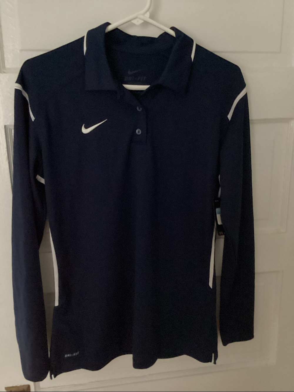 Nike Dri-FIT Navy Hoodie with White Details